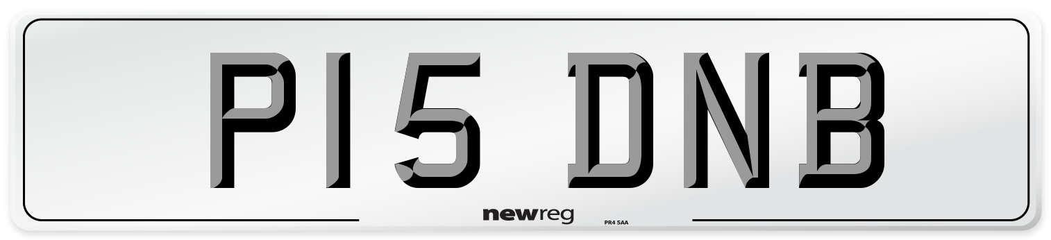 P15 DNB Number Plate from New Reg